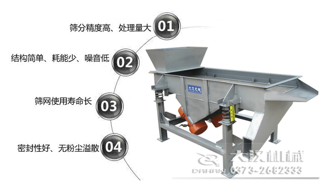1，處理量大，篩分精度高。2，結(jié)構(gòu)簡單，耗能少，噪音低。3，篩網(wǎng)使用壽命長。4，密封性好，無粉塵溢散。