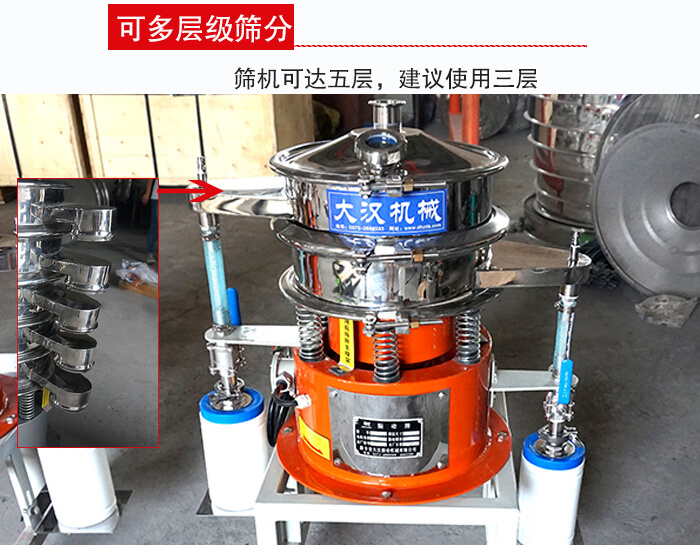 氣體波阿虎振動篩篩機可達五層，三層較為常用